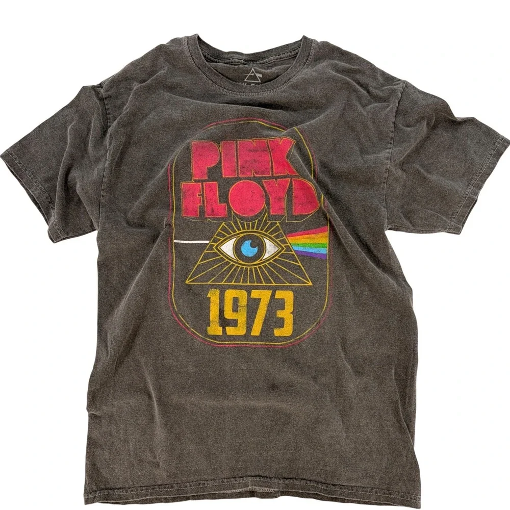 Pink Floyd 1973 Graphic Tee S/M‎ Faded Black Relaxed Vintage Streetwear